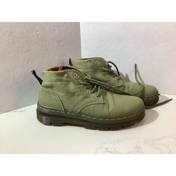Women's Doc Martens Bonny Airwair Canvas Boots Size 5M Green AW004 - Picture 1 of 15